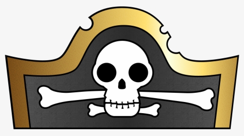 Captain Hook Hat Piracy Template Clip Art - Easy Pirate Hat Drawing, HD Png Download, Transparent PNG