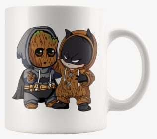 Baby Groot And Batman Mug - Mug Baby Groot, HD Png Download, Transparent PNG