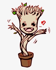 Baby Groot Coloring Pages Clipart , Png Download - Groot Colouring Pages, Transparent Png, Transparent PNG