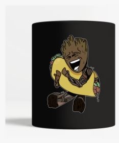 Baby Groot Hug Tacos Mug - Cartoon, HD Png Download, Transparent PNG