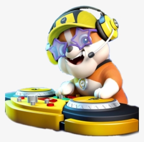 #pawpatrol #rubble #dj #music #headphones - Nickjr Live Move To The Music, HD Png Download, Transparent PNG