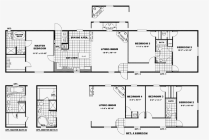 The The Bigfoot Floor Plan - Clayton Homes Xtreme Floor Plans, HD Png Download, Transparent PNG