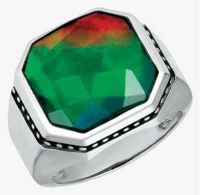 Nala Sterling Silver Sapphire Faceted Octagon Ring - Emerald, HD Png Download, Transparent PNG
