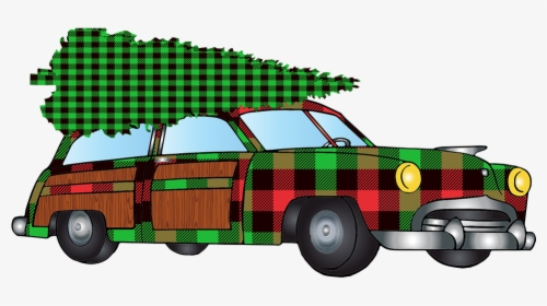 Woody Car, Christmas Car, Buffalo Plaid, Christmas - Car, HD Png Download, Transparent PNG