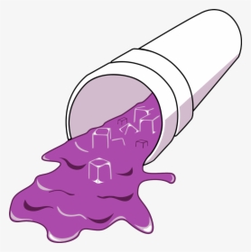 #lean #purple #spilled #drank - Spilled Cup Of Lean, HD Png Download, Transparent PNG