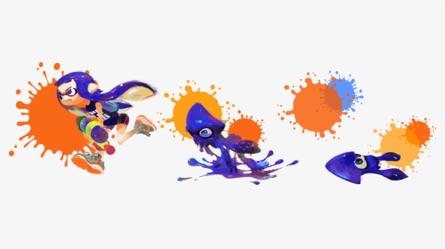 From Squid To Kid And Back Inklings Can Transform At - Inkling Turning Into A Squid, HD Png Download, Transparent PNG