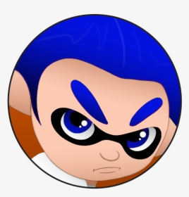 Home / Pin Back Buttons / Splatoon / Squid Boy Pin - Cartoon, HD Png Download, Transparent PNG