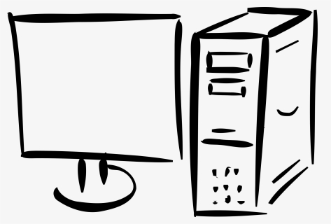 Computer Clipart Black And White, HD Png Download, Transparent PNG
