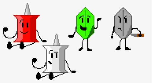Bfdi Pin And Leafy, HD Png Download, Transparent PNG