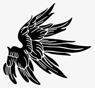 Silhouette Clip Art - Angel Wing Silhouette Png, Transparent Png, Transparent PNG