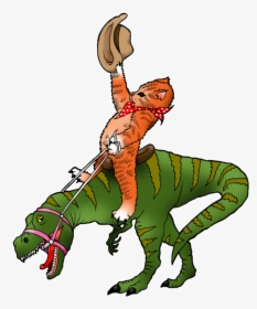 T Rex Rodeo Kitten By Yayzus - Tyrannosaurus, HD Png Download, Transparent PNG