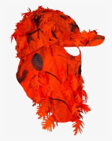Blaze Orange Front Face Mask Cap Hat 3d Leafy For Safe - Illustration, HD Png Download, Transparent PNG