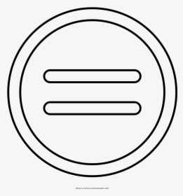 Equal Sign Coloring Page - Circle, HD Png Download, Transparent PNG