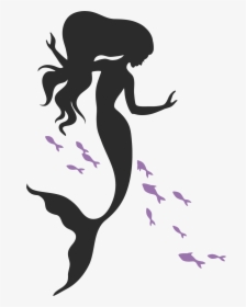 Mermaid Clip Art Silhouette Ariel Illustration - Long Mermaid Clipart, HD Png Download, Transparent PNG