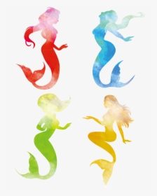 Mermaid Silhouette Illustration - Mermaid Silhouette, HD Png Download, Transparent PNG