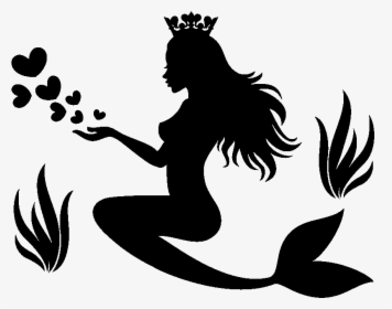 Little Mermaid Silhouette Png, Transparent Png, Transparent PNG