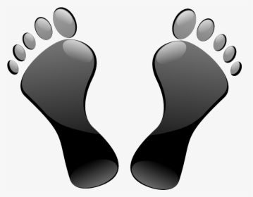 Transparent Walking Clip Art - Black Foot, HD Png Download, Transparent PNG