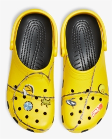 yellow posty crocs