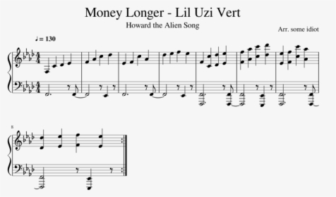 Lil Uzi Vert Piano Sheet Music, HD Png Download, Transparent PNG