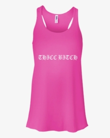 Thicc Bitch Shirt, Tank, Hoodie - Bella + Canvas Women's B8800 Flowy Racerback Tank, HD Png Download, Transparent PNG