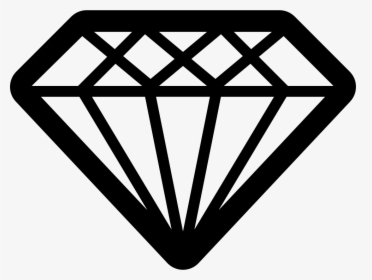 Diamond - Black And White Diamond Clipart, HD Png Download, Transparent PNG