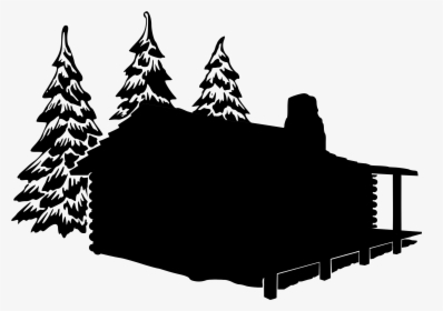 Transparent House Silhouette Png - Log Cabin Clipart, Png Download, Transparent PNG