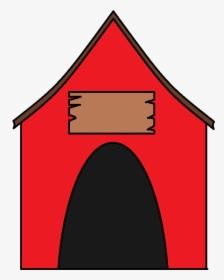 Stick House Clipart - Red Cartoon Dog House, HD Png Download, Transparent PNG