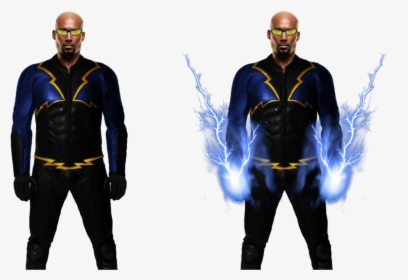 Black Lightning Transparent Background By Camo Flauge - Black Lightning Cw Costume, HD Png Download, Transparent PNG
