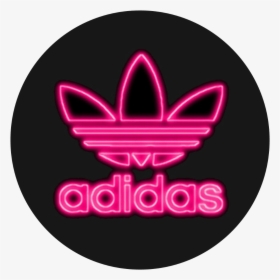#adidas #neonadidas #neon #pink #tumblr #brand - Adidas Logo Neon Pink, HD Png Download, Transparent PNG