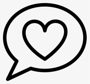Bubble Love Streamline Talk Comments - Heart Speech Bubble Transparent, HD Png Download, Transparent PNG