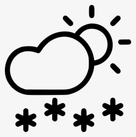 Cloud Sun Daytime Snow Snowfall Weather - Cloud Sun Snow Icon, HD Png Download, Transparent PNG