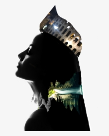 #woman #coliseum #crown #silhouette #editedbyme #freetoedit - Shoot Rifle, HD Png Download, Transparent PNG