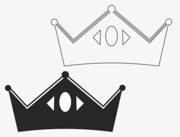 Crown Silhouette Logo - Molde Coroa De Feltro, HD Png Download, Transparent PNG