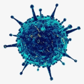 Blue Virus With Tentacles - Bacteria Png, Transparent Png, Transparent PNG