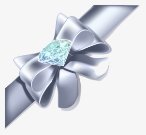 #mq #silver #bows #bow #ribbons #ribbon #diamond - Birthday Balloon And Ribbon, HD Png Download, Transparent PNG