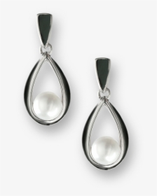 Nicole Barr Designs Sterling Silver Ribbon Stud Earrings-black - Earrings, HD Png Download, Transparent PNG