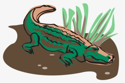 Alligator In Mud Cartoon, HD Png Download, Transparent PNG