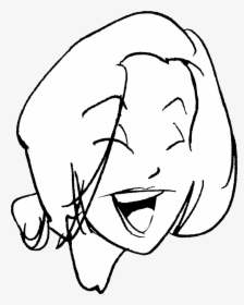 Woman Laughing , Png Download - Line Art, Transparent Png, Transparent PNG