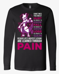 Pokemon Mewtwo Pain Long Sleeve T Shirt - Mewtwo Shirt, HD Png Download, Transparent PNG