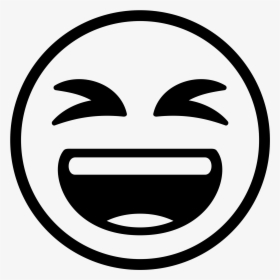 Laughing Emoji Black And White, HD Png Download, Transparent PNG