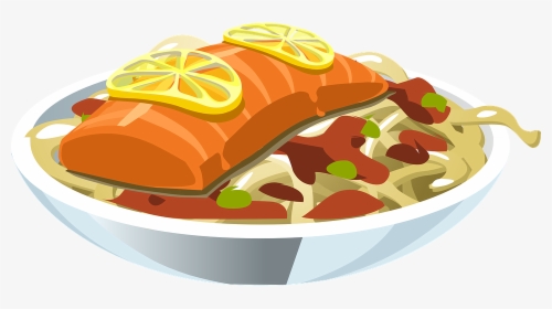 Food, Salmon, Lemon, Fish, Seafood, Meal, Dinner - Dinner Food Clipart, HD Png Download, Transparent PNG