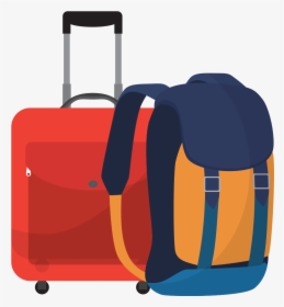 Luggage Storage Facility - Carry On Luggage Cartoon, HD Png Download ,  Transparent Png Image - PNGitem