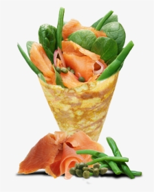 T Swirl Crepe Smoked Salmon, HD Png Download, Transparent PNG