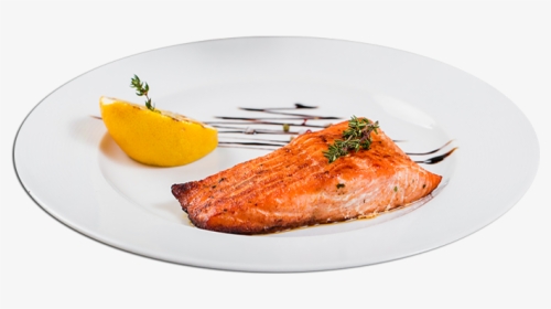 Salmon Steak - Plate Of Fish Fillet Png, Transparent Png, Transparent PNG