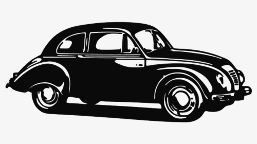 Vector Drawing Retro Ford Png Download - Vintage Car Silhouette, Transparent Png, Transparent PNG