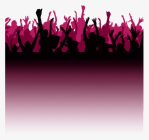 #silhouette #people #music #pink - People Partying Silhouette Png, Transparent Png, Transparent PNG
