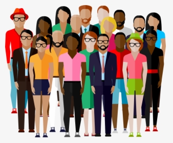 Crowd People Vector Flat , Png Download - Transparent People Vector Png, Png Download, Transparent PNG
