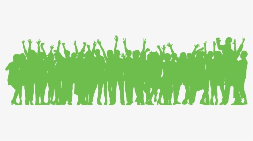 Crowd Green Silhouette Png, Transparent Png, Transparent PNG