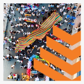 Image Of Crowd Of People With A Rainbow Flag - Toronto Pride Parade 2019 Road Closures, HD Png Download, Transparent PNG