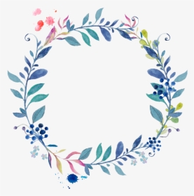 Watercolor Flower Wreath Clipart, HD Png Download, Transparent PNG